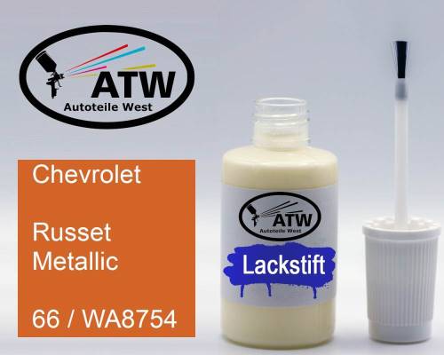 Chevrolet, Russet Metallic, 66 / WA8754: 20ml Lackstift, von ATW Autoteile West.